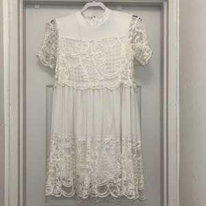 Kendall & Kylie White Lace Dress